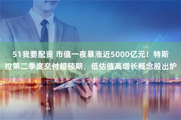 51我要配资 市值一夜暴涨近5000亿元！特斯拉第二季度交付超预期，低估值高增长概念股出炉